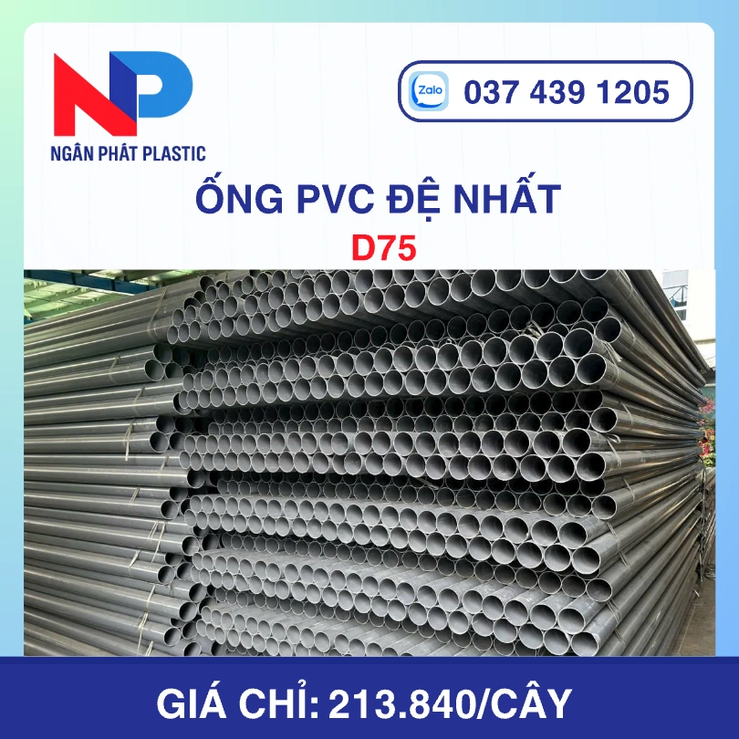 Ống Nhựa PVC D75 Đệ Nhất